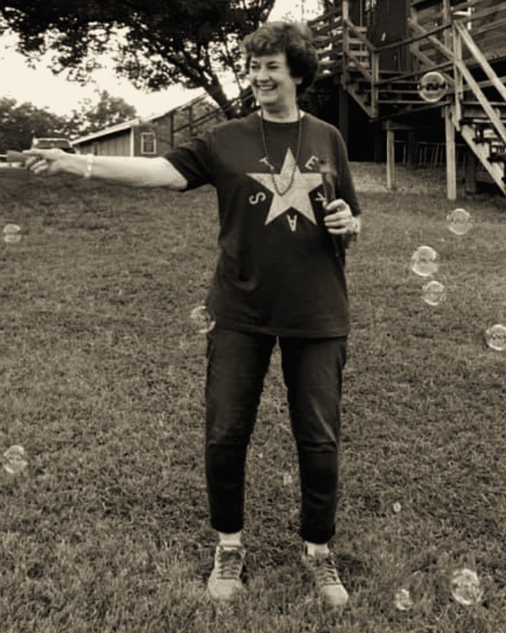 Sue Davis outdoors, active again